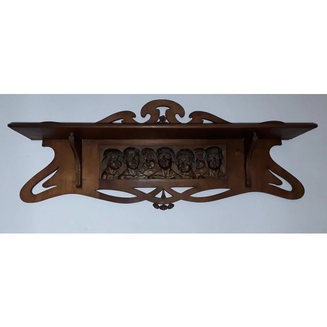 Antique Shelf with Children's Choir Carving For Sale - Image 6 of 6