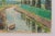 Kelly Green 50s Mid-Century Swedish Folk Art Original Oil Pastel Painting, Canal With a Rowboat and Greenery For Sale - Image 8 of 18