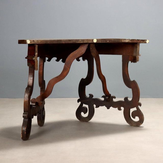 Baroque Walnut Console Table For Sale - Image 9 of 10