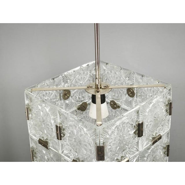 Crystal Cube Pendant Lights by Lustry Kamenický Šenov, 1970s, Set of 2 For Sale - Image 12 of 18