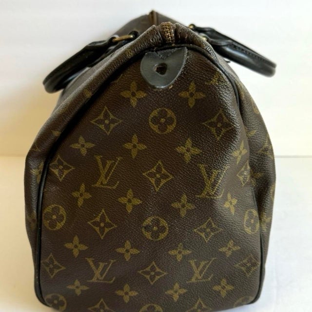 Louis Vuitton Speedy 35 Bag LV Monogram Canvas Top Handle Vintage 80s Dr Bag Satchel For Sale - Image 6 of 12