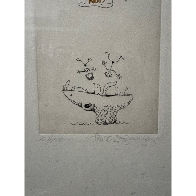 1980s Charles Bragg Seven Deadly Sins Signed Engraving Print - Thou Shalt Not For Sale - Image 5 of 5