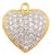1.50 Ct Diamond Studded Heart Pendant For Sale