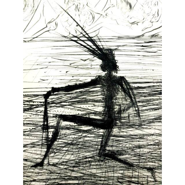 Salvador Dali - Kneeling Knight - Original Etching 1969 For Sale - Image 6 of 10