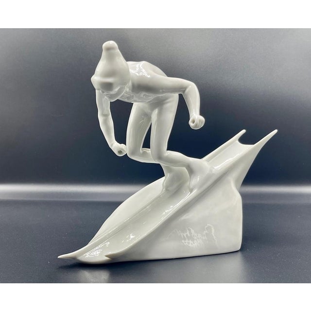 Vintage Slalom Skier Figure in Porcelain from Royal Dux, 1950s For Sale - Image 14 of 14