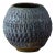 Signed J. Lares Raku Studio Pottery Vessel With Carved Textural Surface For Sale