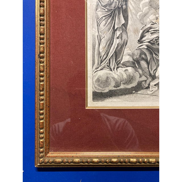 Christoph Weigel l'Ancien, Apparition of the Virgin to Saint Luke, 1800s, Engraving and Etching, Paper For Sale - Image 4 of 18