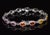 Early 21st Century Certified Natural 11.32cts vs F Diamond Multi-Color Sapphire 18k Solid Gold Tennis Stacking Bracelet For Sale - Image 5 of 15