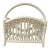 Mid-Century White Bamboo & Rattan Magazine Rack For Sale
