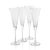 Cesena Optic Champagne Flutes, Set of 4 For Sale In Los Angeles - Image 6 of 6