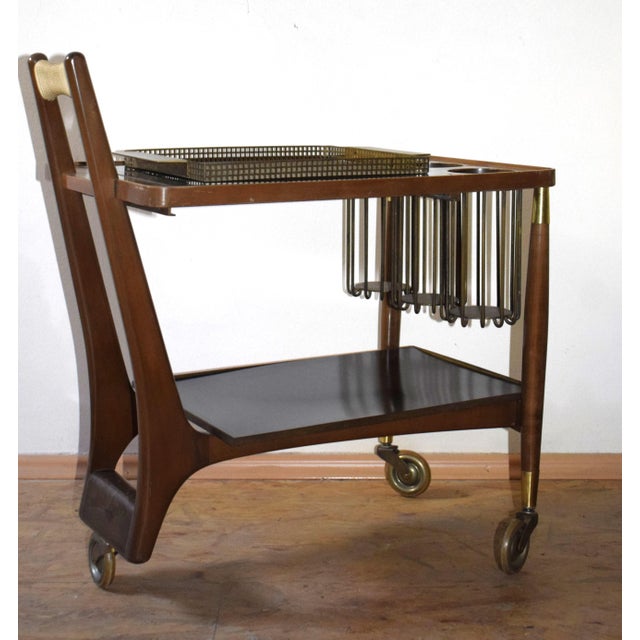 Vintage Austrian Bar Cart, 1950 For Sale - Image 6 of 10