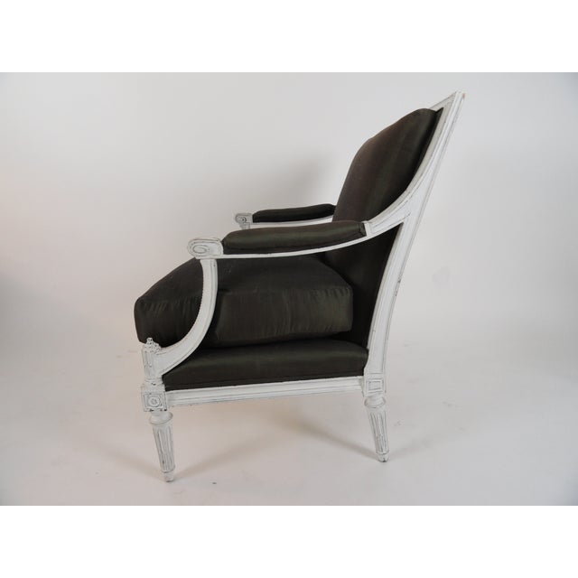 Green Mid 20th Century Maison Jansen Armchair For Sale - Image 8 of 8