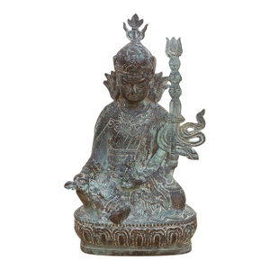 Antique Rich Verdigris Bronze Buddha