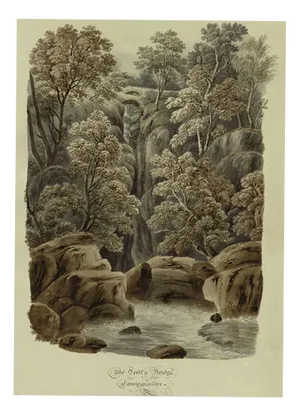 The Devil's Bridge, Cardiganshire, Wales, 1832, Watercolour