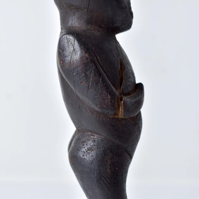 Early 20th Century Lobi Standing Male Wood Figure on Custom Base Ghana For Sale - Image 9 of 12