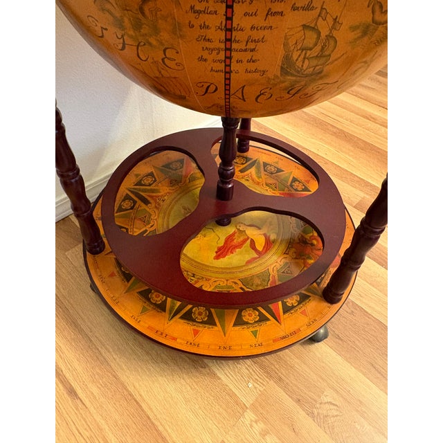 1940s Vintage Globe Liquor Cart on Wheels For Sale - Image 5 of 6