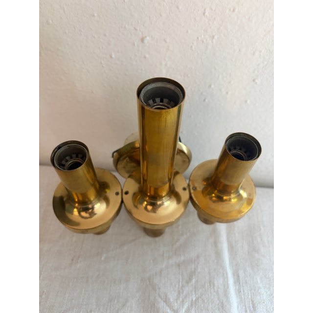 Brass Three-Light Wall Lamp by Gaetano Sciolari, 1970s For Sale - Image 6 of 9