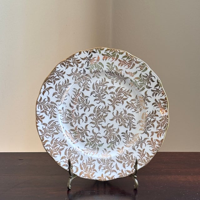 Vintage English Bone China Decorative Dessert Plate For Sale - Image 11 of 14
