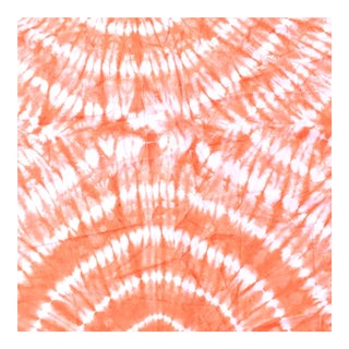 Early 20th Century Yoruba Tie Dyed Orange Textile Nigeria 66x46 inch For Sale