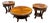 Mid 20th Century A.r.t. Furniture Co. Round Coffee Table With Two End Tables For Sale