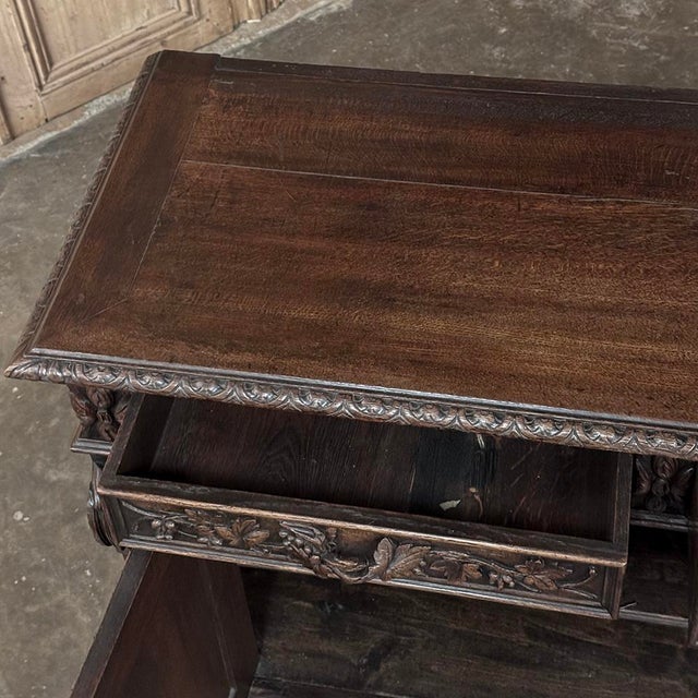 19th Century French Renaissance Revival Hunt Buffet in Old-Growth Oak For Sale - Image 14 of 16