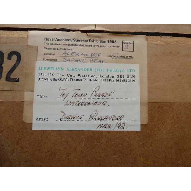 Daphne Beak Alexander, Toy Town, 1993, Watercolor For Sale - Image 8 of 14