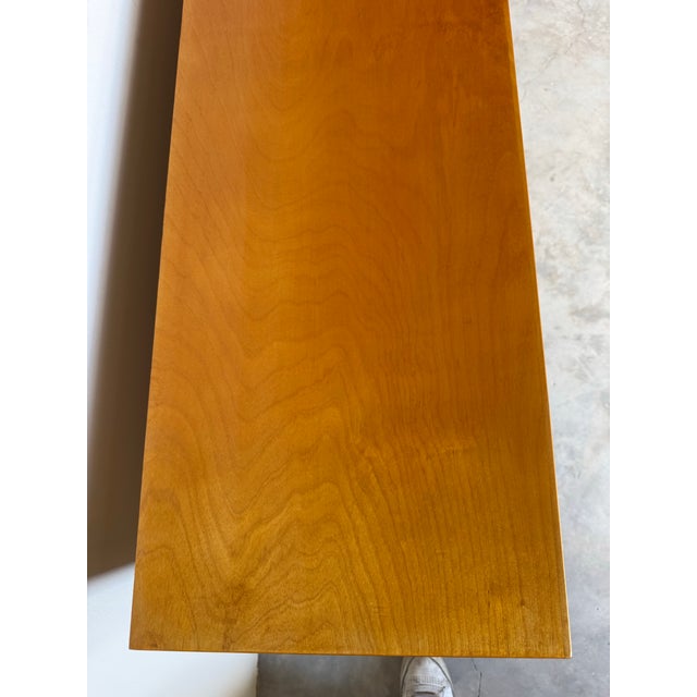 Vintage Solid Birch Wood Bookcase Shelf For Sale - Image 9 of 12