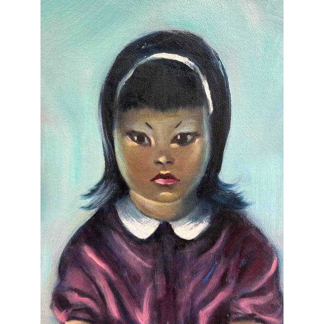 Late 20th Century J.Lamm Female Portrait Oil Painting, Framed For Sale In San Francisco - Image 6 of 12