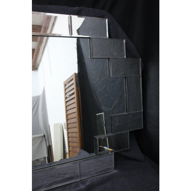 Mid-Century Modern Vintage Rectangular Mid-Century Wall Mirror For Sale - Image 3 of 5