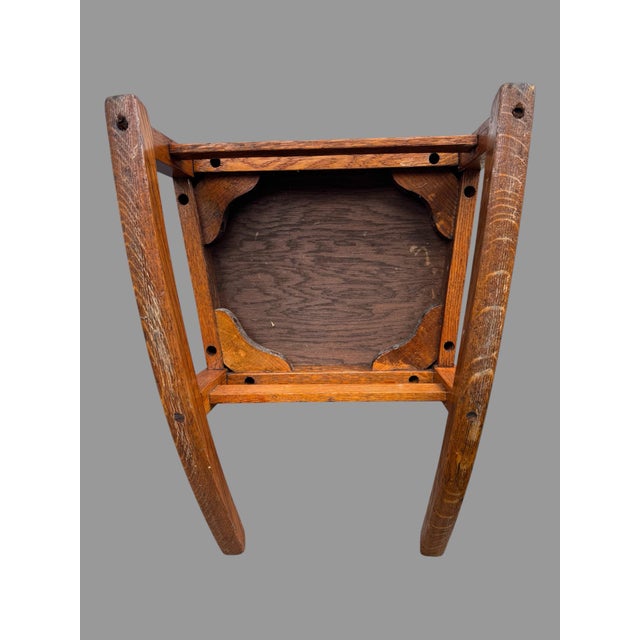 Early 20th Century Signed Limbert Vintage Mission Oak Arts & Crafts Childs Rocking Chair For Sale - Image 5 of 12
