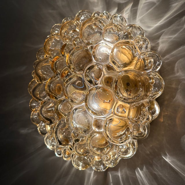 Bubble Glass Ceiling Lamp by Helena Tynell, Germany, 1970s, in Good conditions. Designed 1970 to 1979 Up to 250V...