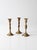 Vintage Brass Candlesticks Set of 3 For Sale - Image 4 of 11