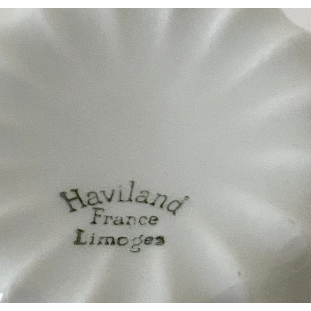 Limoges, France Vintage Haviland Limoges France White Porcelain Demitasse Cup and Saucer Mint Condition. For Sale - Image 4 of 14