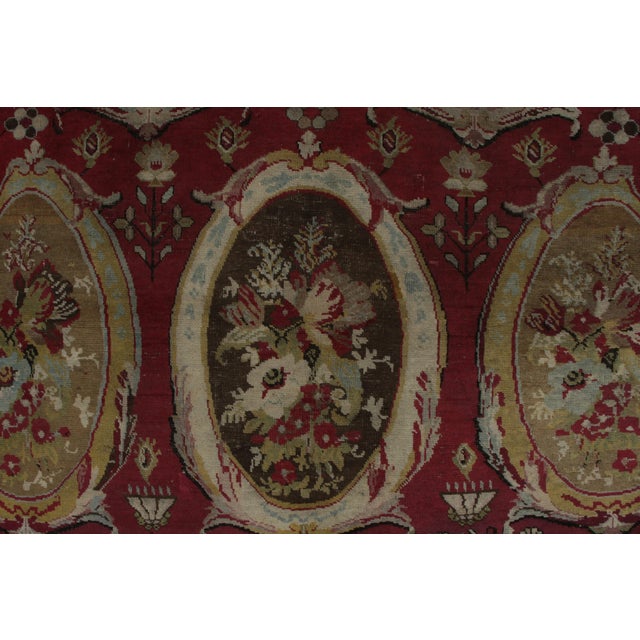 Late 18th Century Antique Karabagh Rug With Rose Cartouches and Ornate Black Border - Rug & Kilim For Sale - Image 5 of 7