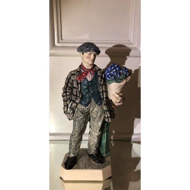 Charles Vyse British Studio Art Pottery Figure of Cineraria Boy, circa 1925