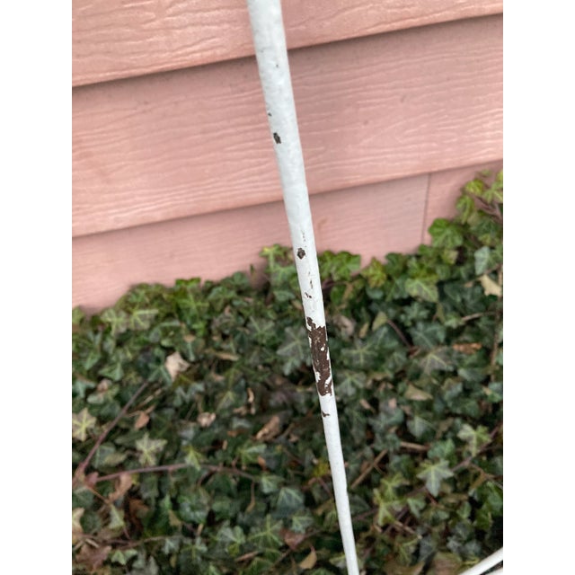 Antique Victorian Cast Iron White Headboard & Footboard For Sale - Image 9 of 10