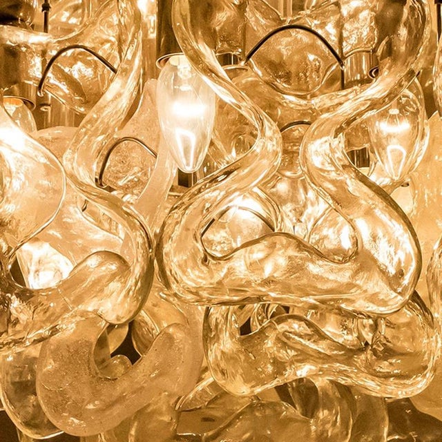 1960s Vintage Catena Murano Glass Flush Mount by J. T. Kalmar for Kalmar, 1960 For Sale - Image 5 of 9