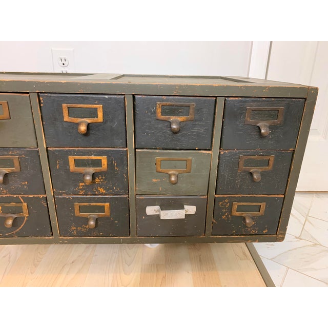 1970s 15Drawer Antique Wooden Library Card Catalog Chairish