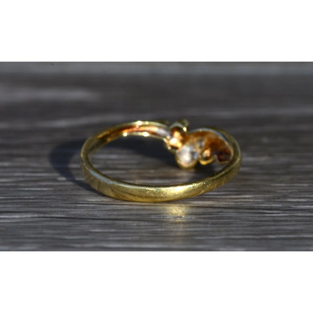 1990s The Dandridge: Ladies 14K Gold Cocktail Ring with Diamonds For Sale - Image 5 of 9