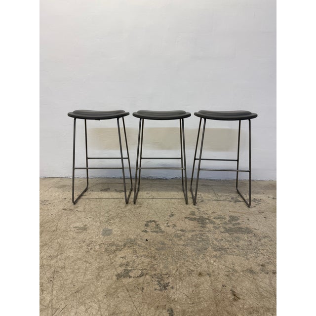 Mid-Century Modern Jasper Morrison Hi Pad Counter Stools for Cappellini - Set of Three For Sale - Image 3 of 12