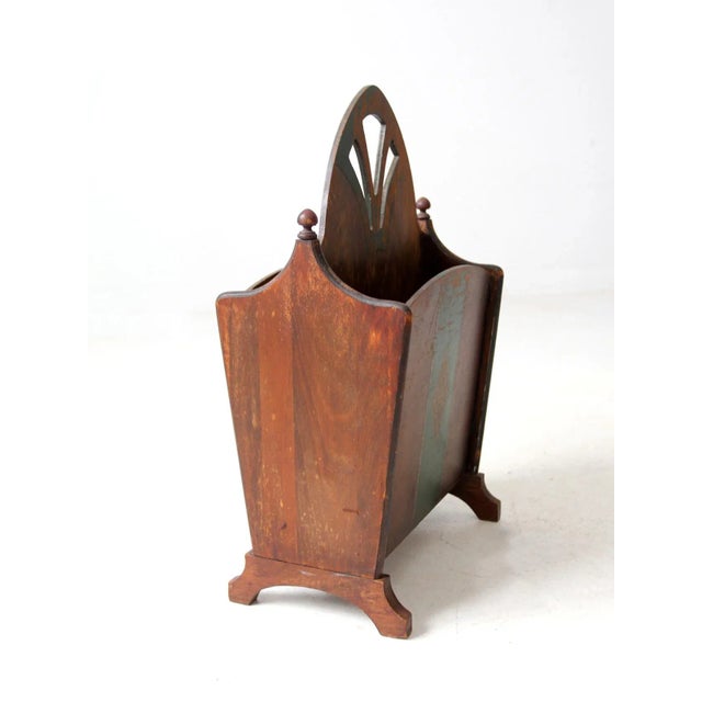 Antique Art Nouveau Magazine Rack For Sale - Image 6 of 9