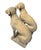 Pair of Vintage Weathered Cast Stone Seated Pointer Garden Statues For Sale - Image 4 of 12