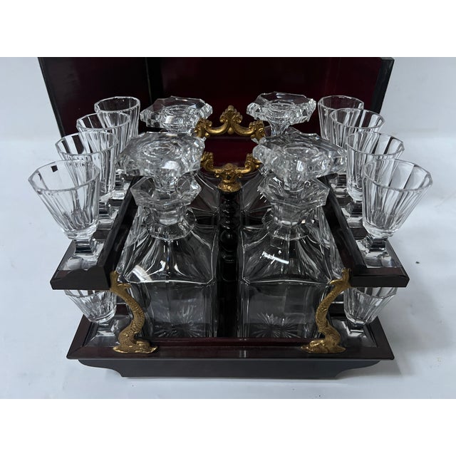 Boulle Liqueur Cabinet, 1800s, Set of 21 For Sale - Image 10 of 17