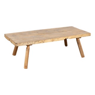 Early 20th Century Rustic Peg Leg Coffee Table For Sale