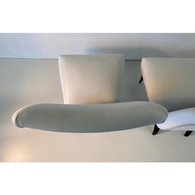 Black Art Deco Italian Bedroom Armchairs in Velvet and Black Lacquered Wood, 1940s, Set of 2 For Sale - Image 8 of 10