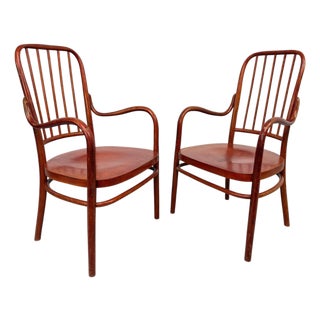 Bentwood Model A63-F Armchairs by Josef Frank for Thonet-Mundus, 1930s, Set of 2 For Sale