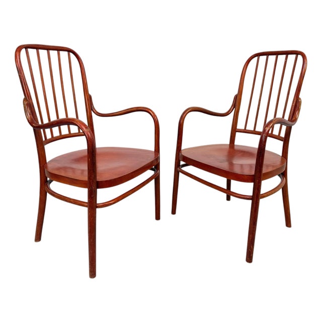 Bentwood Model A63-F Armchairs by Josef Frank for Thonet-Mundus, 1930s, Set of 2 For Sale