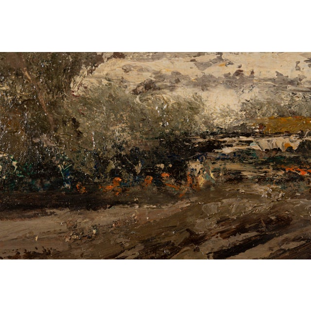 1930s Ezelino Briante, In the Open Countryside, Oil Painting For Sale - Image 5 of 17