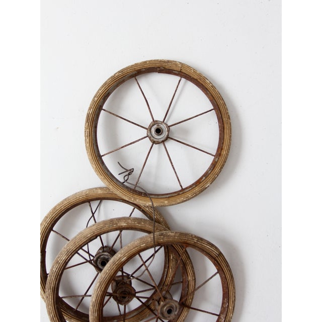 Vintage Doll Carriage Wheels Set of 4 Chairish