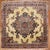 An authentic early 20th-century small square size ornate Sarouk carpet with traditional formal design in rare square size....